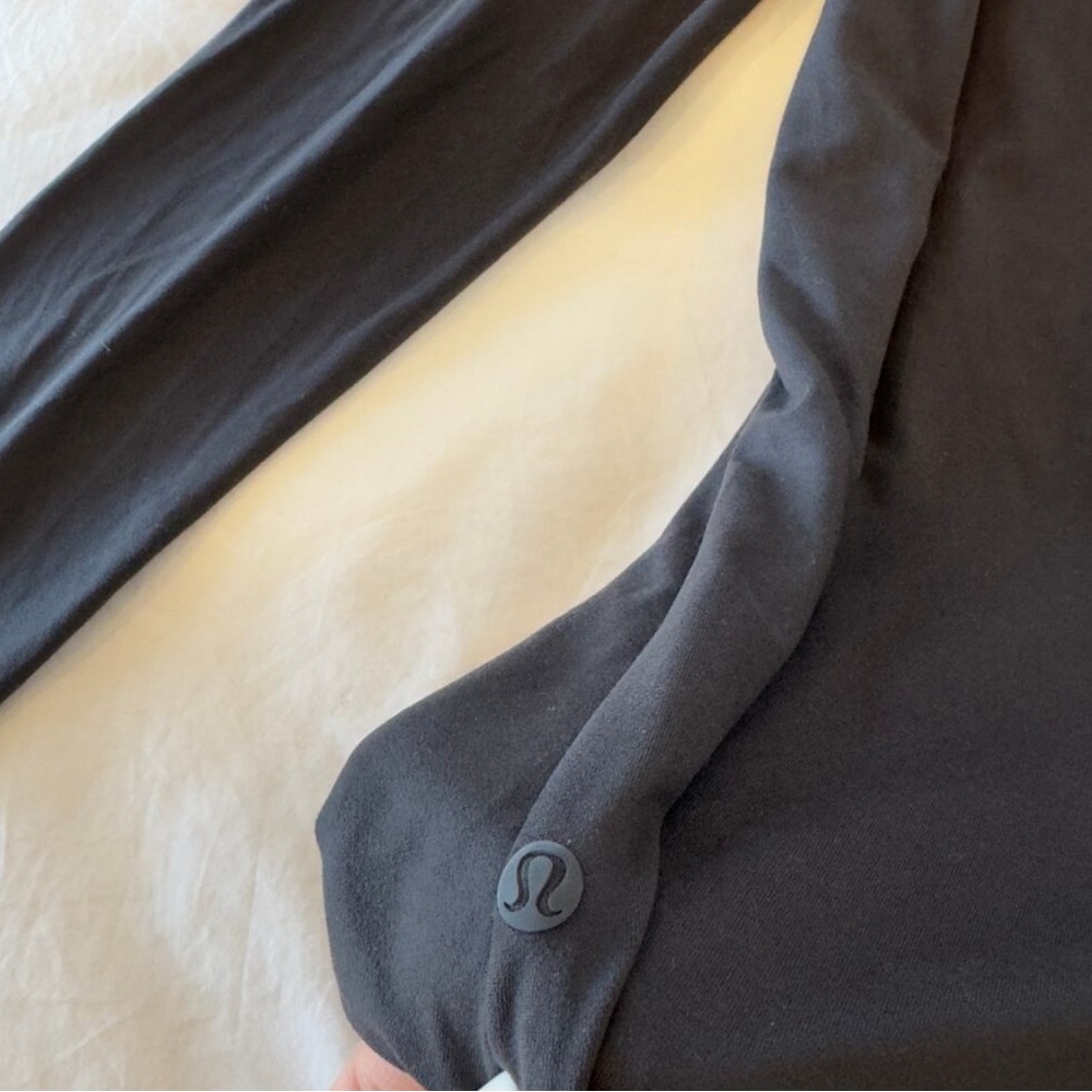 Lululemon Wundermost Ultra-Soft Nulu Crewneck Long-Sleeve Shirt Black Size M - Picture 4 of 5